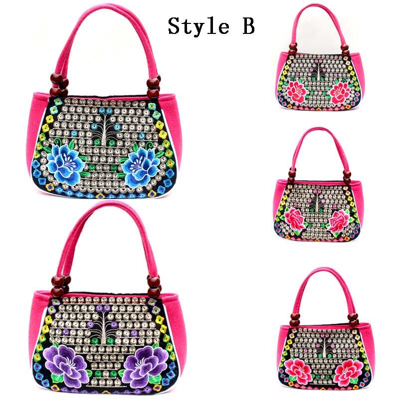 Intricately Designed Embroidered Fashion Yunnan Handbag In National Style For Women