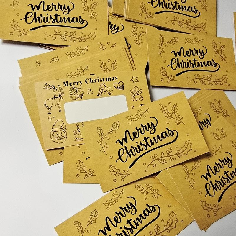 30pcs Christmas Scratch Cards Set DIY Gift Vouchers with Santa Claus & Tree Pattern Fun Holiday Party Game Prizes