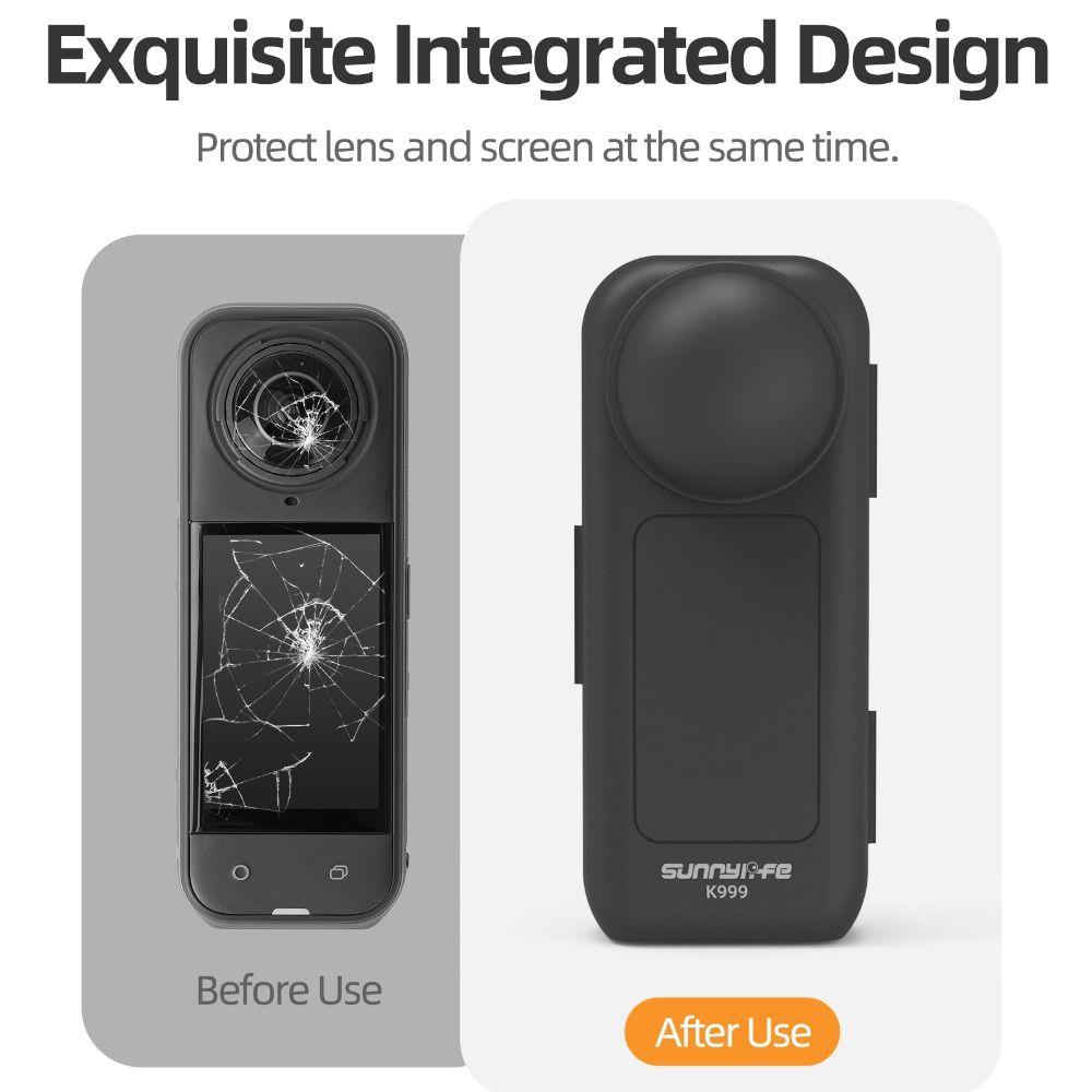 With Rope Lens Screen Protector Case Cover for Insta360 X5/X4 Action Camera Accessories
