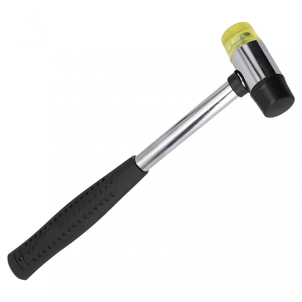 25mm Rubber Mallet Hammer FIBREGLASS Shaft Grip Handle DIY Camping Paving Tool