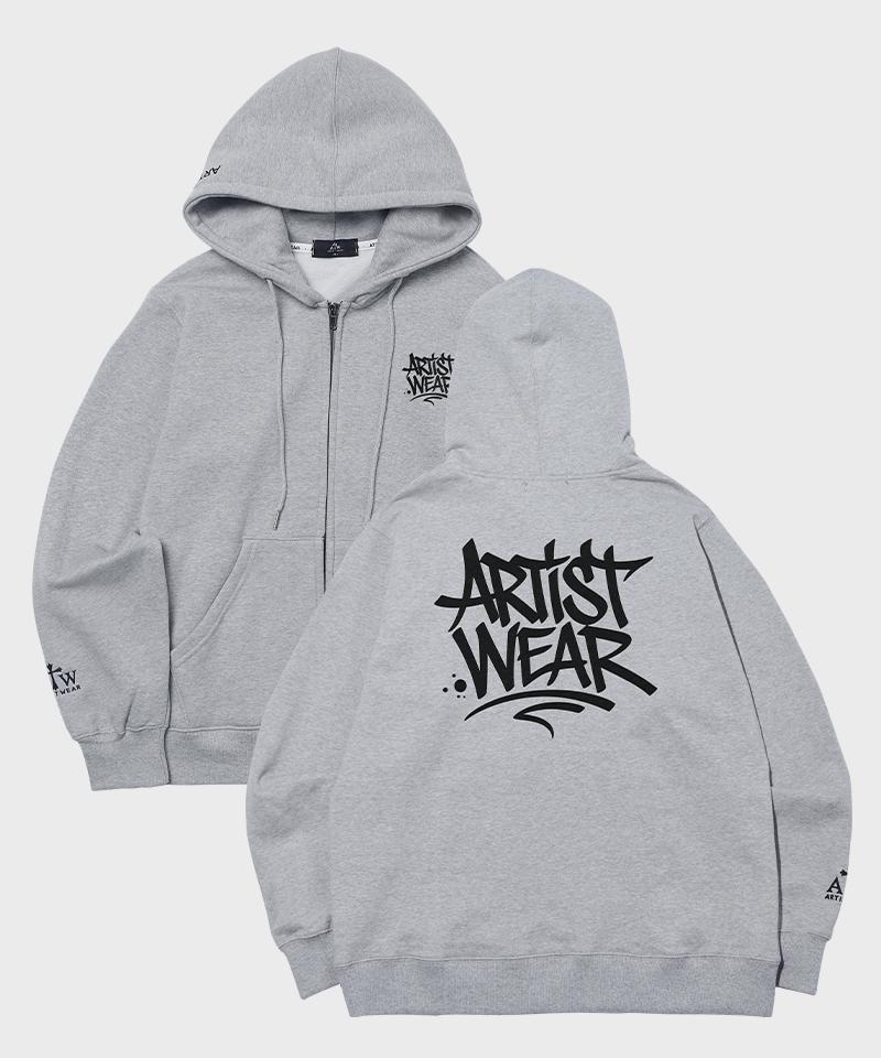Artistwear [Atw] Tagging Logo Zip-Up Hoodie
