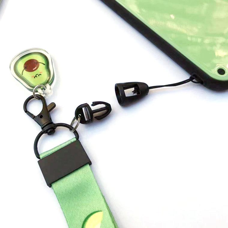 Creative Cartoon Phone Case Lanyard with Acrylic Pendant Keychain - Trendy Neck Hanging Accessory for Women