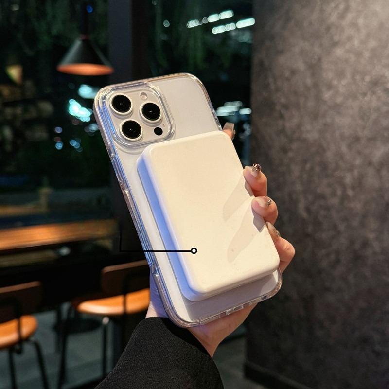 Applicable To IPhone17ProMax Flash Powder Magnetic Suction Phone Case Transparent Apple 16 High End Sense 15 Anti Fall Protection Case