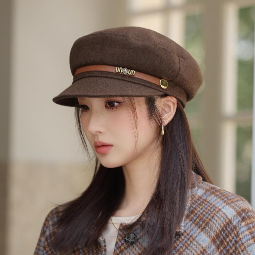Spring and Autumn New Octagonal Hat Children's British Style Retro Duck Tongue Beret