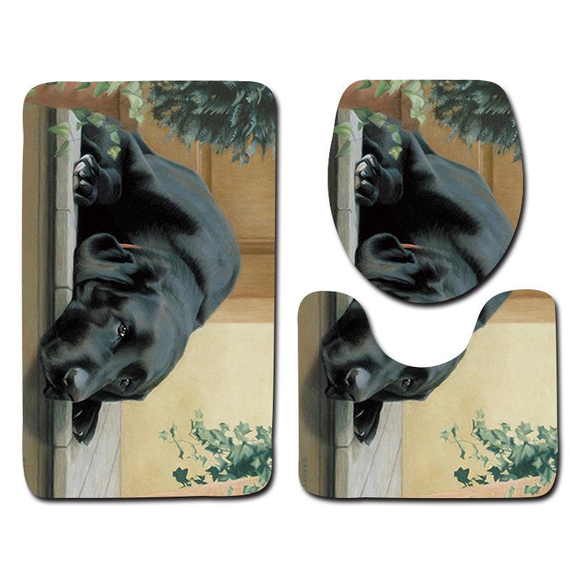 Bathroom Floor Mat Bathroom Mat Toilet Three-Piece Set