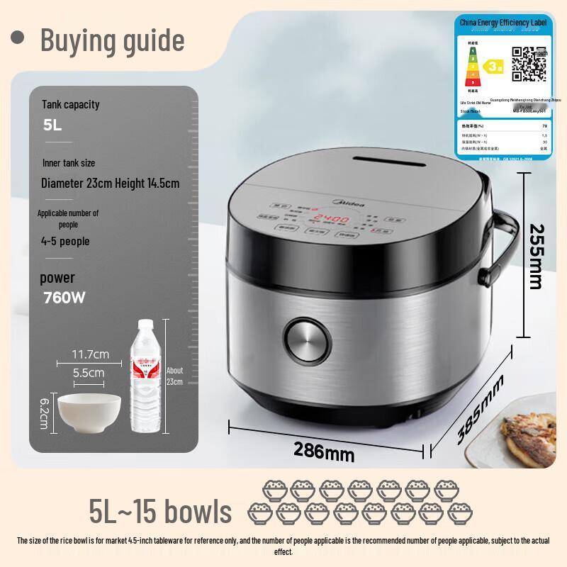 Midea Smart Rice Cooker CN plug (adapter included)