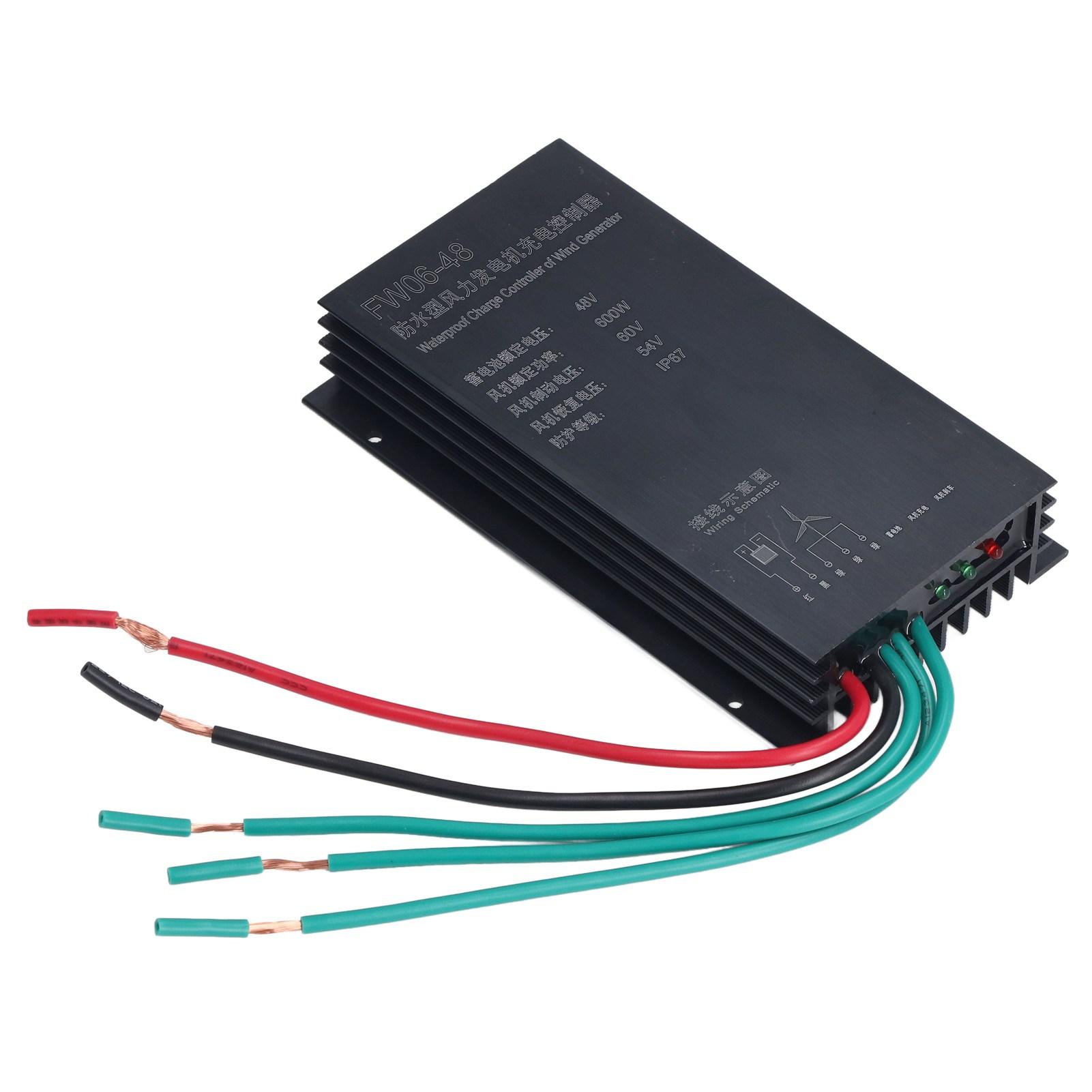 

Контроллер заряда от ветра 48В 600Вт Интегрированная конструкция Автоматическая зарядка Водонепроницаемый IP67 Регулятор заряда для ветрогенератора