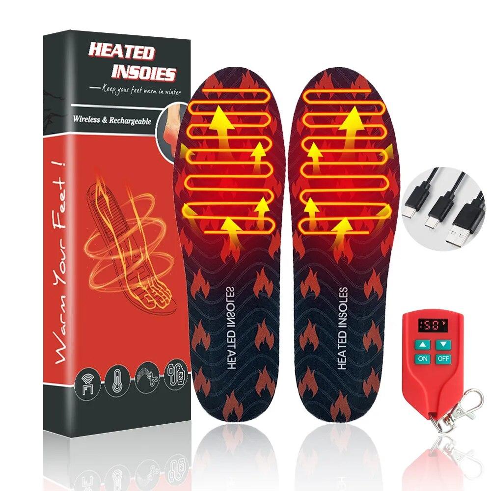 

2000 мАч перезаряжаемые стельки с подогревом, грелки для ног, термостельки с точным контролем температуры для охоты, кемпинга, катания на лыжах