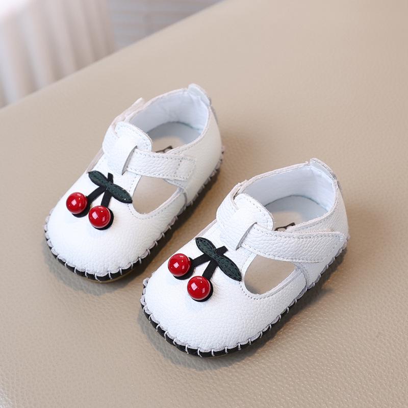 

Осенние дышащие нескользящие туфли для малышек 0-1 года - Принцессный стиль Size 12/Inner length 10.5cm белый