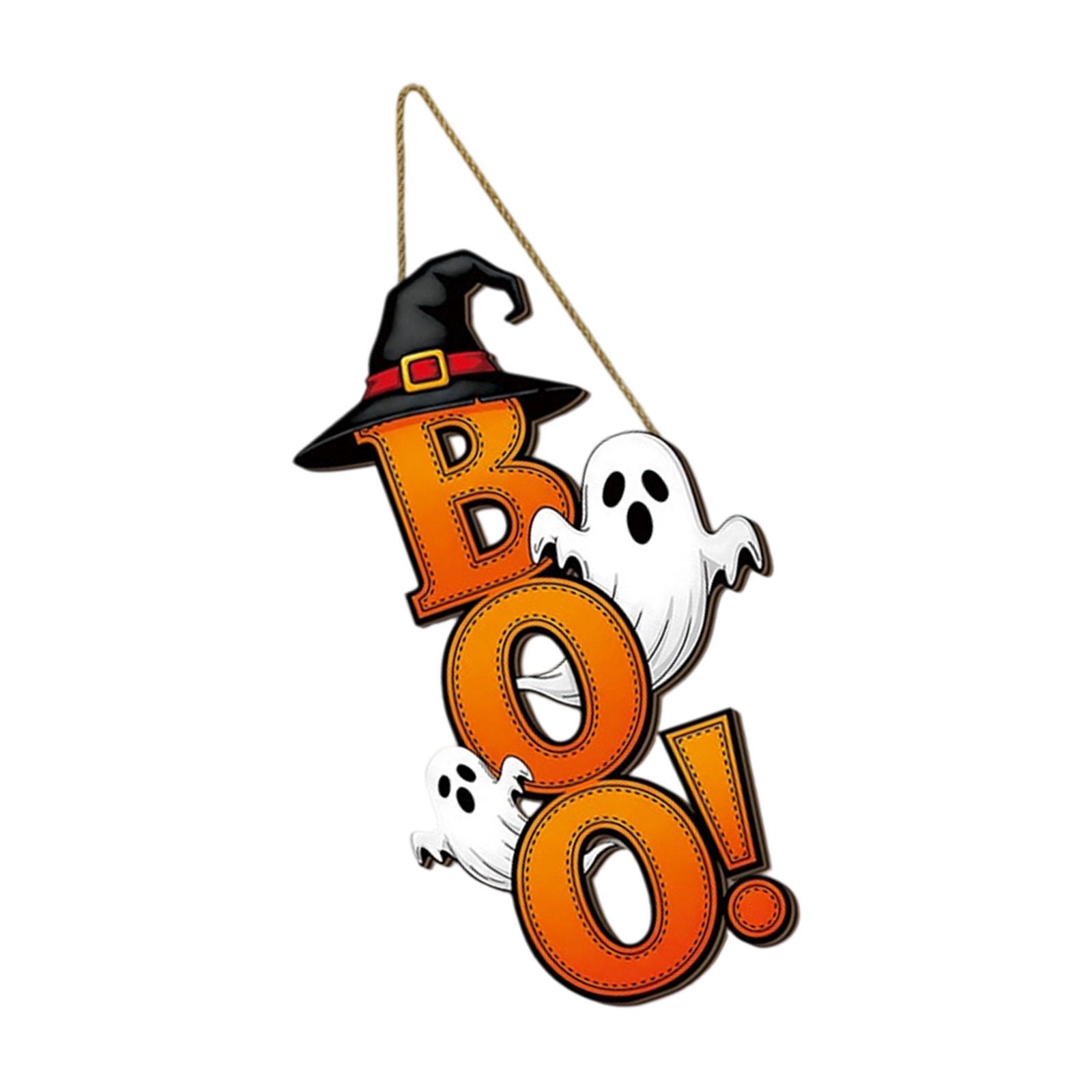 

Halloween Ghost Wooden Sign For Spooky Home Decor Crafted From Durable Poplar Wood C