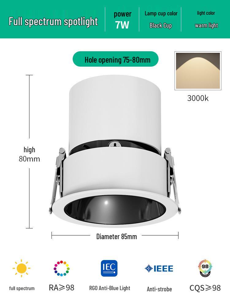 

Anti-Glare Recessed Ceiling Spotlight for Home & Living Room default