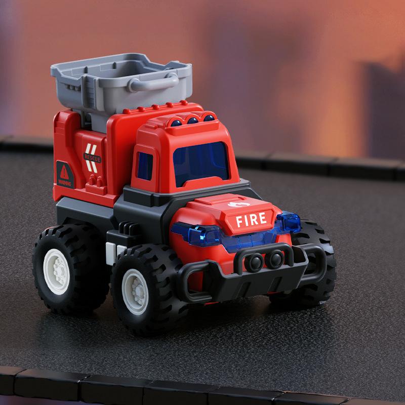 1:55 Diecast City Truck Diecast Model Fire Sanitation Engineering Car Inertial Play Vehicle Educational Toys For Children Gift