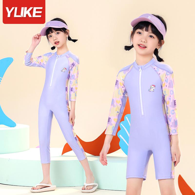 

Girls Cartoon Sunscreen Quick-Dry Swimsuit – Short & Long-Sleeved Options 2XL