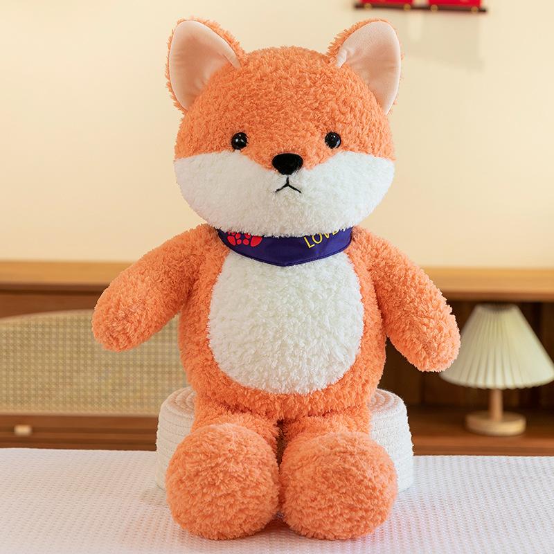 New Backpack Fruit Dog Plush Toy Doll Wholesale Cross-border Cartoon Cute Scarf Poodle Doll Throw Pillow