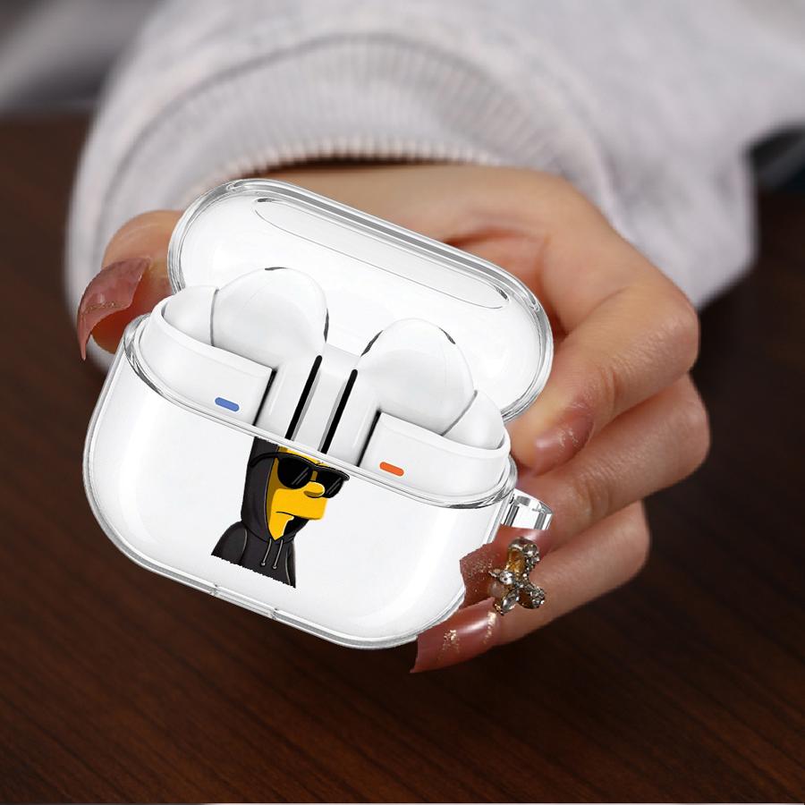Clear Earphone Cases Cover With Hook Case For Samsung Galaxy Buds 4 Pro 3Pro Live 3 FE 2Pro 2 4Pro Cartoon Simpsons Cool