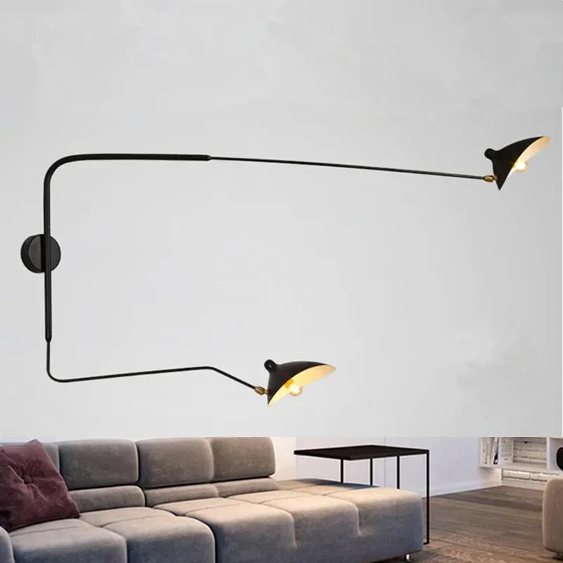 Nordic Modern Minimalist Wall Light Reading Led Lamp Long Living Study Room Bedroom Bedside Arm Adjustable Lighting Decoration