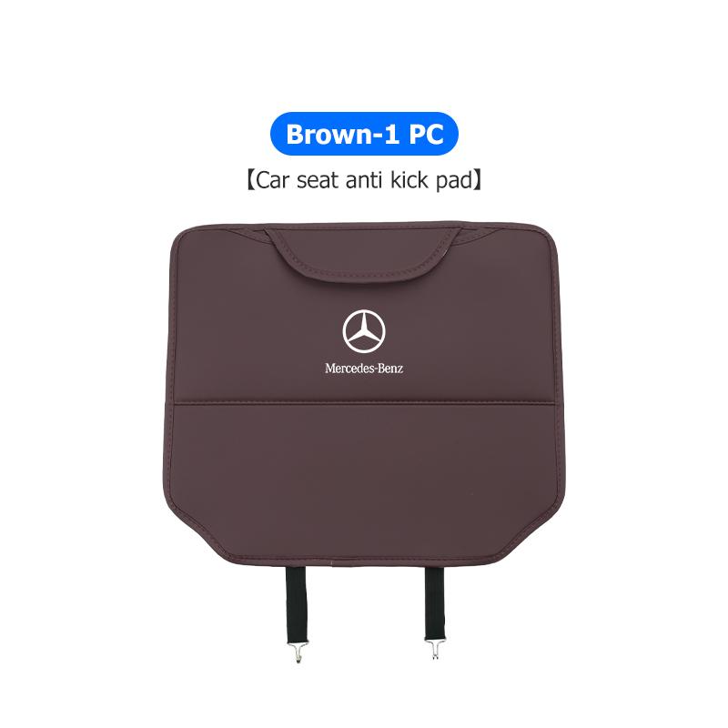 FA03Car Anti-kick Pad Leather Seat Back Protector Anti Scratch Pad For Mercedes Benz W202 W212 W126 W140 W168 W177 CLS GLE GLC GLS