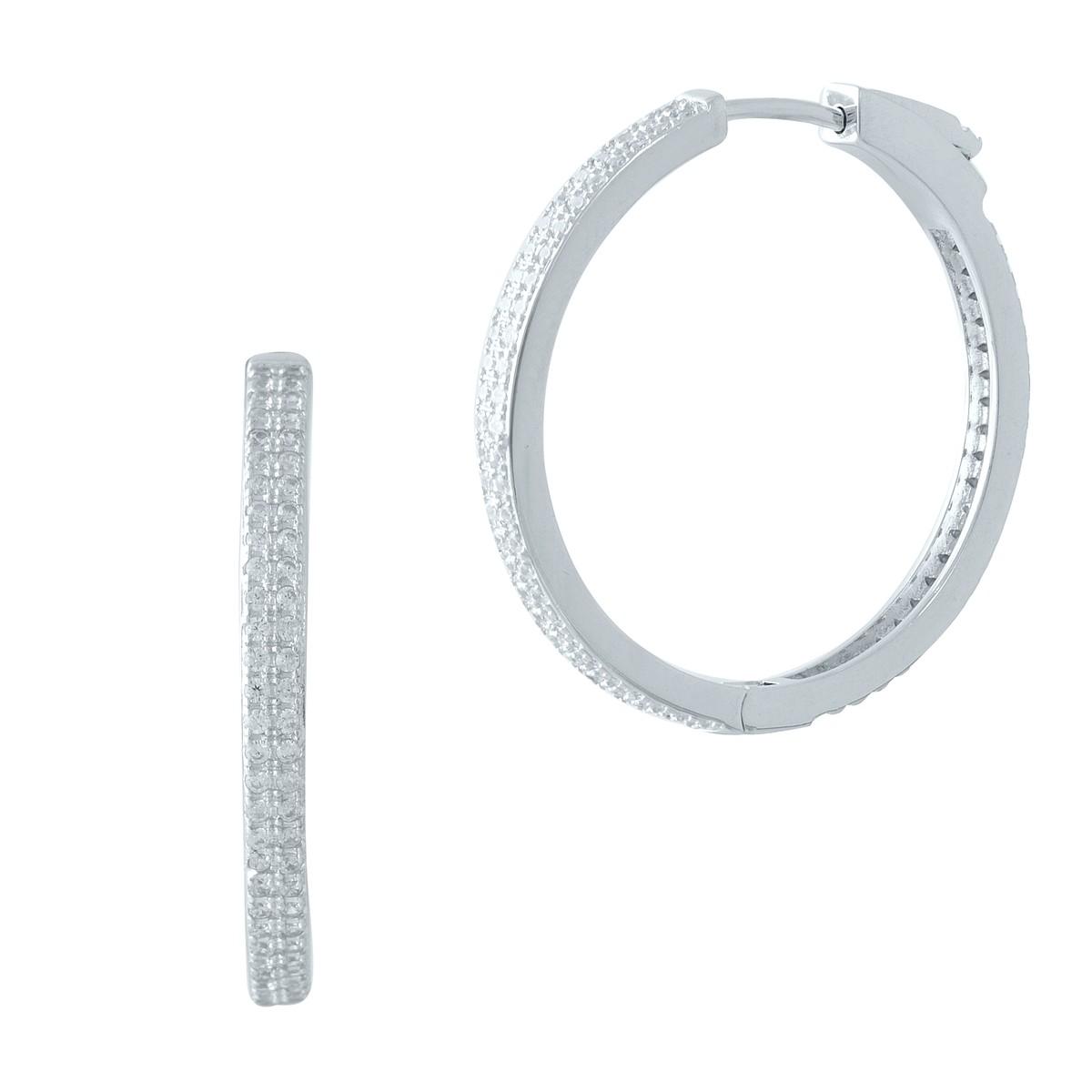 

Срібна каблучка з фіанітами (1977774) білий