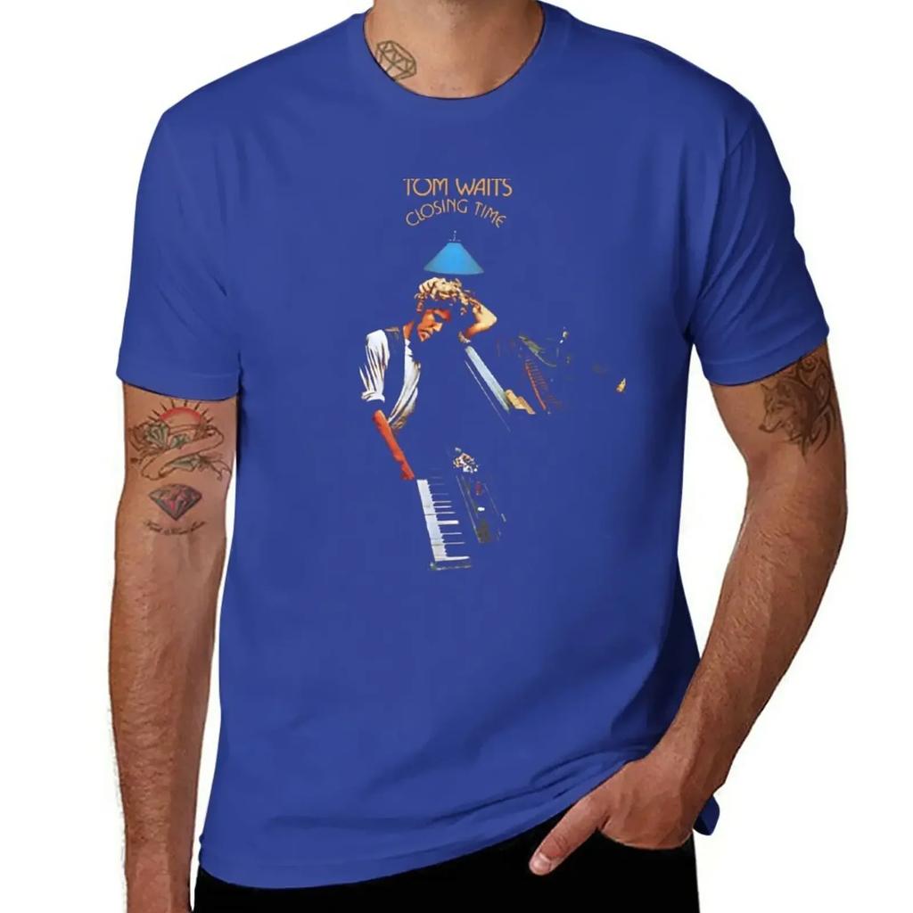 Tom aspetta- ora di chiusura Grafiche T-shirt stampa animale per ragazzi T-shirt nere ad asciugatura rapida per uomo