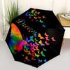Regenboog Vlinder Droom Telefoonhoesje Cover voor iPhone Samsung LG Google Pixel etc.Paraplu, Leuke Paraplu met Schattig Ontwerp, Draagbare 3-Vouw Compacte Paraplu