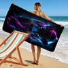 Neon Panther Design Beach Towel Beach Towel Quick-drying for Travel Outdoor Sports Jogging Beach and Swimming