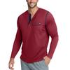 Men's Casual Solid Color Buckle Quick Dry Shoulder  Long Sleeved