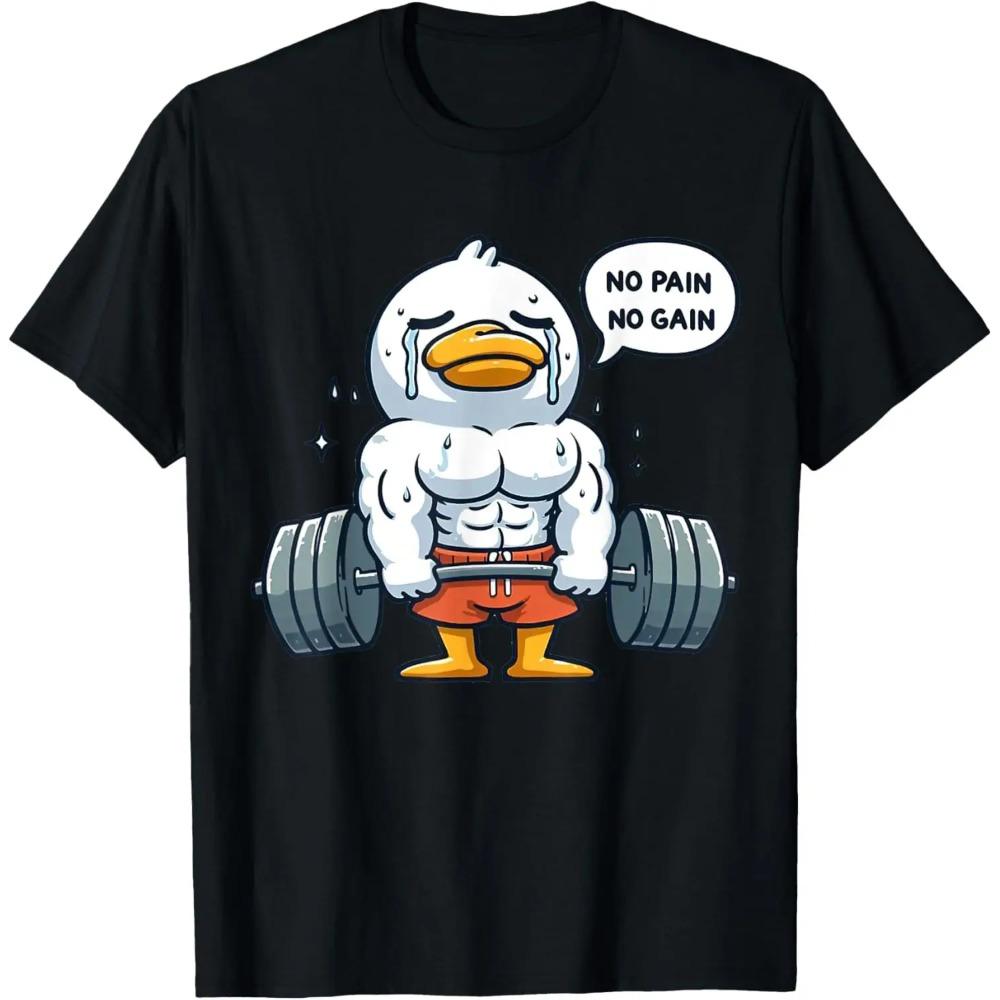 Release The Quackin Duck Gym Vzpírání Bodybuilder Trička Grafická trička Muži Oblečení Streetwear Košile
