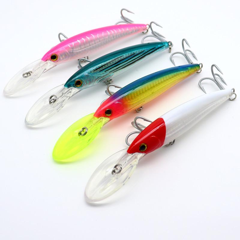 Große Minnow-Köder zum Angeln - Grüne Makrelen-/Thunfischköder, 16CM, 14CM, 12CM
