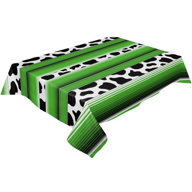 Cow Fur Pattern Black White Round Tablecloth Waterproof Wedding Table Decor Tablecloth Kitchen Dinning Table Cover