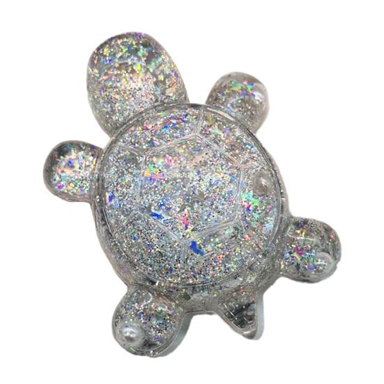 Transparent Sequin Turtle Ornaments Glitter Small Turtle Figurine for Fairy Gardens Aquarium DIY Crafts Desktop Decoration