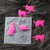 DIY Crystal Cat Silicone Mold Personalized Cat Pendants Resin Mold for Jewelry Making Animal Shape Epoxy Mould Women