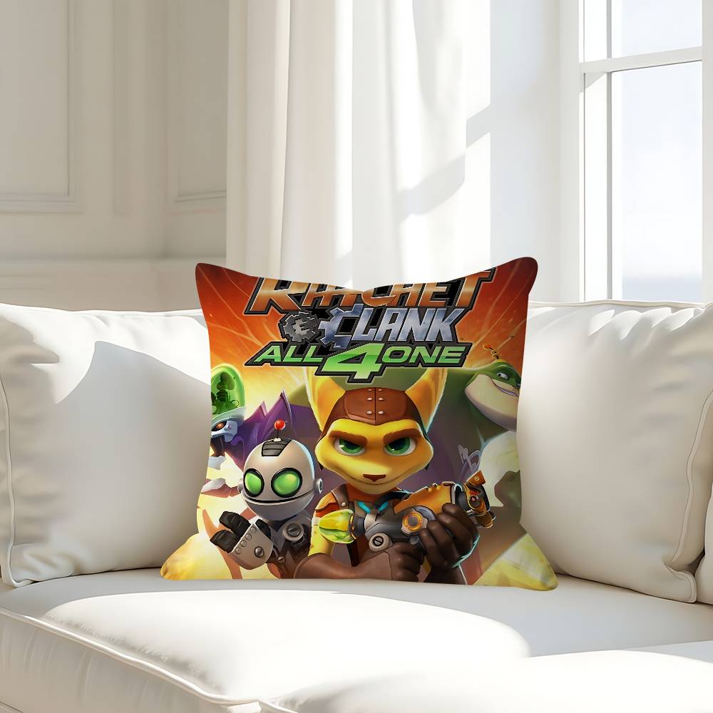 Polštářek Ratchet And C-Clank – Odnímatelný, Omyvatelný Potah Polštářku – Celoroční Měkké Len