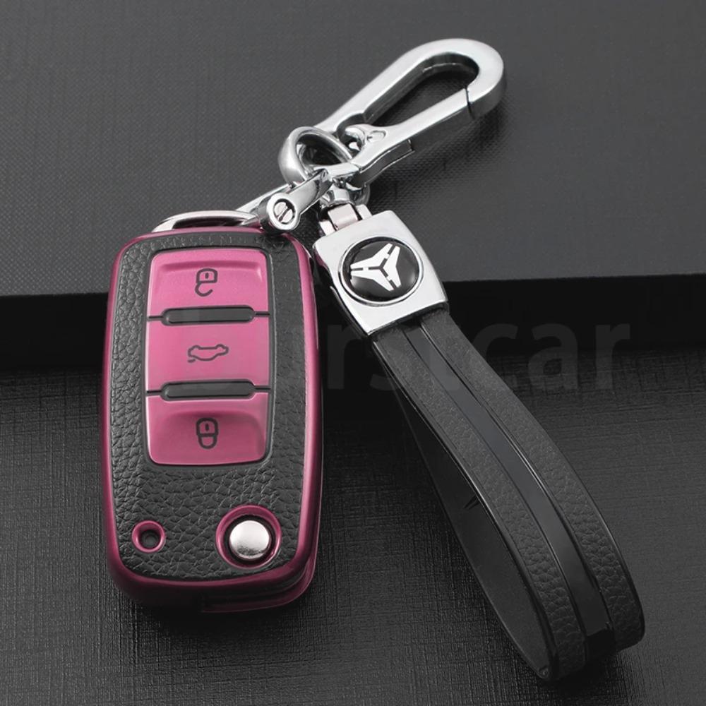 For VW Volkswagen Golf 4 5 6 MK4 Amarok Polo Bora Jetta Altea Alhambra Passat Beetle Caddy Tiguan TPU Car Key Case Cover Shell