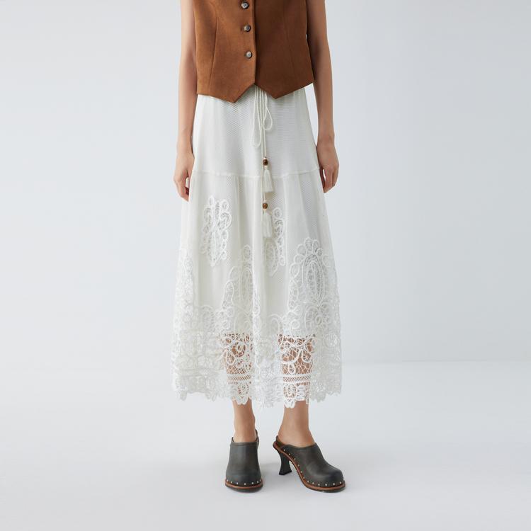 Elle Fashion Simple Versatile Casual Long Skirt Women skirts ER52262