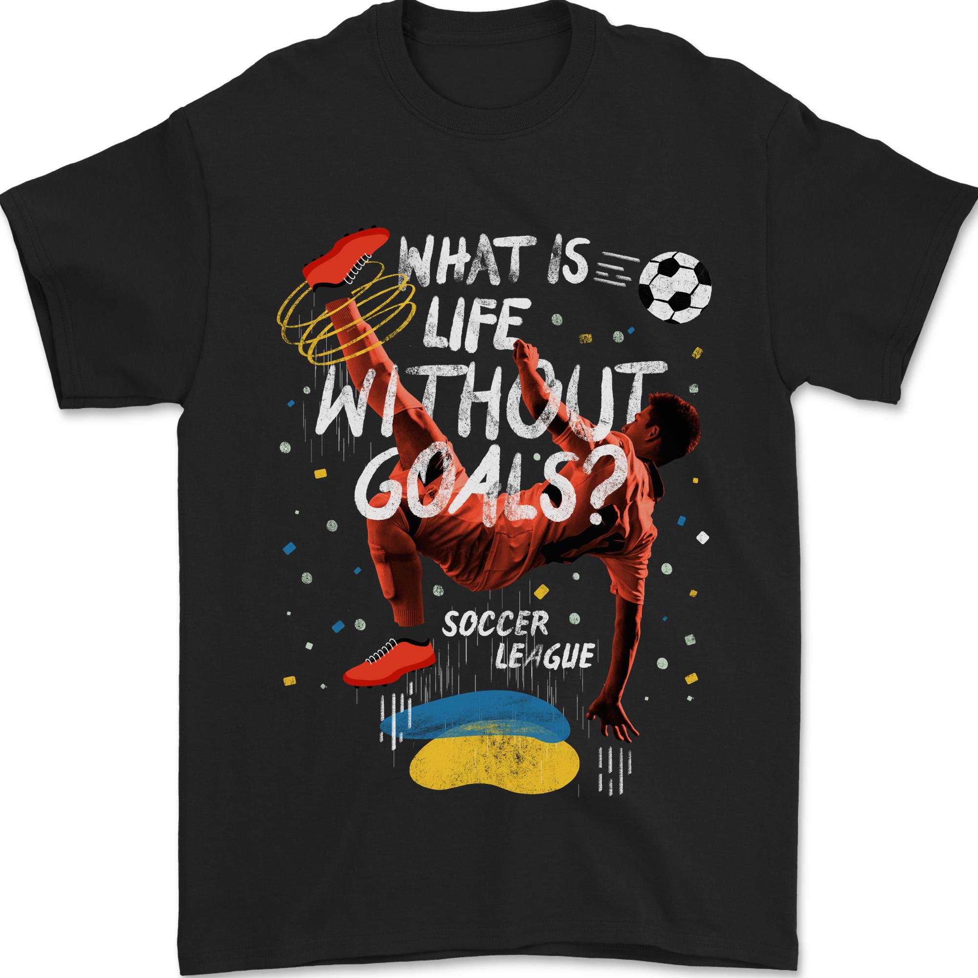 Life Without Goal Football Quote Funny Mens T-Shirt 100% Cotton L