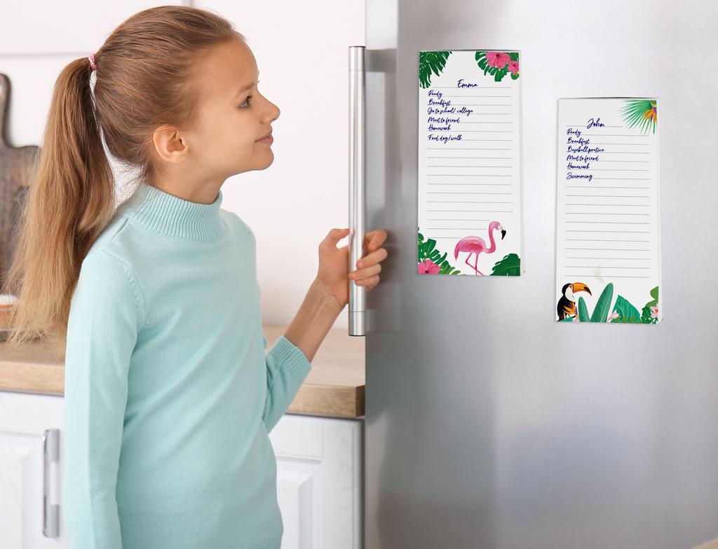 Inkdotpot 3er-Pack Magnetische Kühlschrank-To-Do-Listen-Notizblöcke - Magnetische Memo-Pads für Kühlschrank-  (50 Blatt