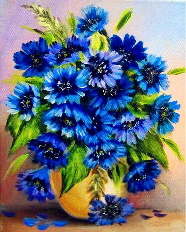 5d diamantové vyšívací květiny Sada křížových stehů Diamantový lakovací závod Plný čtverec Obrázek štrasové mozaiky Home Decor