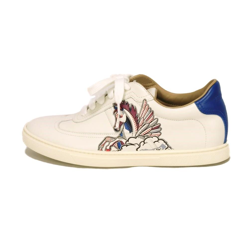 Used 9212 Quicker Pegasus Pop 191123Z 7896 Women's 36" Low-Top Blue Red 9.3" H Logo Embossed White from Japan AUTHENTIC