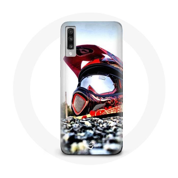 Case - Maniacase - Samsung Galaxy A70 - Black - Soft - MotoCross