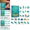 Marine Life Advent Calendar With 24 Acrylic Animal Ornaments For Christmas Home Decor