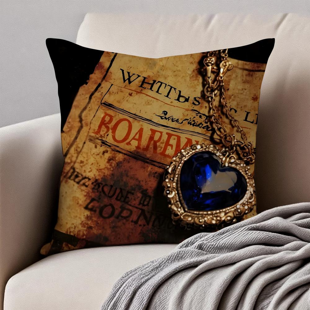 Elegant The Heart of the Ocean necklace Cushion Cover Pillowcase Antidustmite Invisible Zipper Short Plush Sofa Cushion 30X30cm