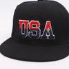 USA Flag Embroidered Flat Brim Snapback Hat, Adjustable American Patriotic Baseball Cap for Men Women
