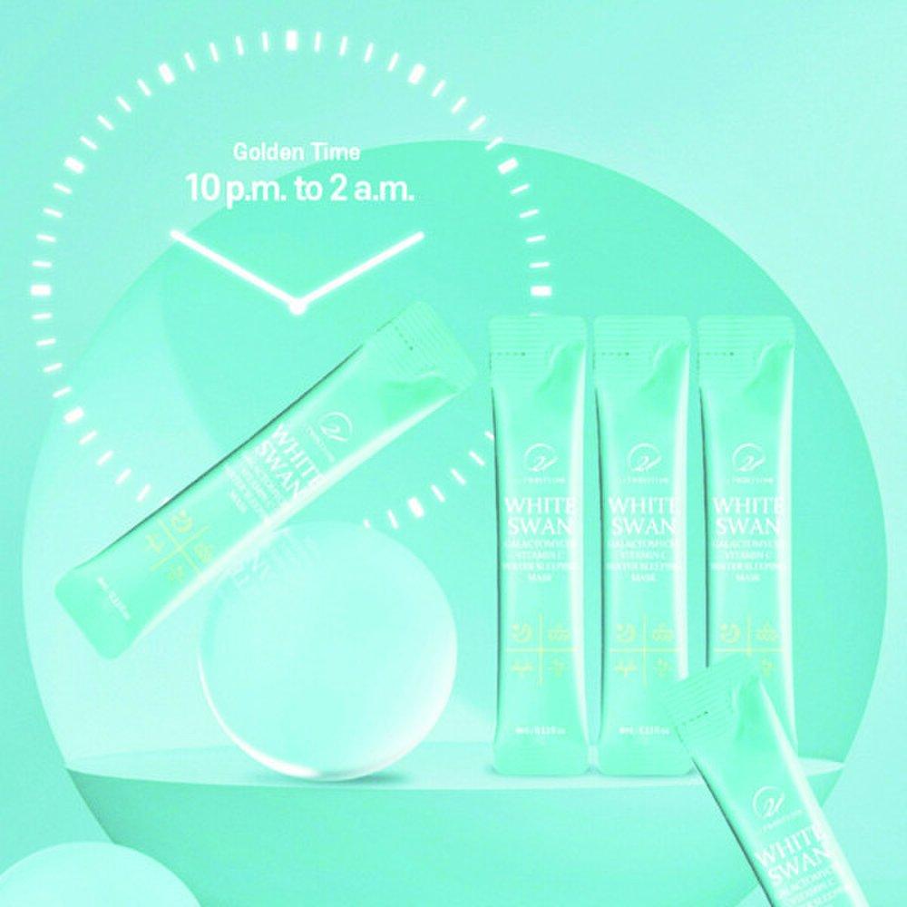 Galactomyces Vitamin C Water Sleeping Mask 4mlx20pcs Elasticity Whitening Nutrition Calming Skin Balance Dual Functional Cosmetics