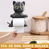Cat Paper Towel Holder, Fun 3D Cat Paper Towel Holder, Bathroom Kitchen Decoration Wall-mounted Toilet Paper Storage Rack