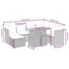 VidaXL Salon de Jardin avec Coussins 8 pcs, Canapés de Terrasse, Ensemble de Meubles de Patio, Mobilier d'Extérieur, Beige 3275495