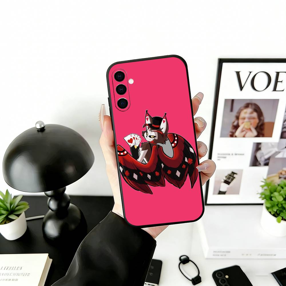 H-Hazbin H-Husk Phone Case For Samsung Galaxy A73,A72,A71,A70,A53,A52,A51,Soft Silicone Black Cover