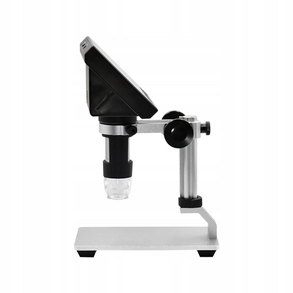 Rosfix Mikroskop Cyfrowy z Wyświetlaczem 4,3"" DM4-Z04008 – Powiększenie 50X–1000X | 8 Diod LED | Połączenie z PC