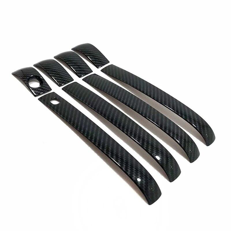 8PCS Carbon Fiber Side Door Handl Cover Trim For Jeep Grand Cherokee 2014 2015 2016 2017 2018