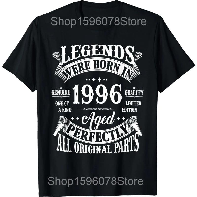 30th Birthday Vintage Born In 1996 30 Years Old B-day T Shirts Men Humor Streetwear Tee Shirt Short Sleeve Unisex Loose Clothing