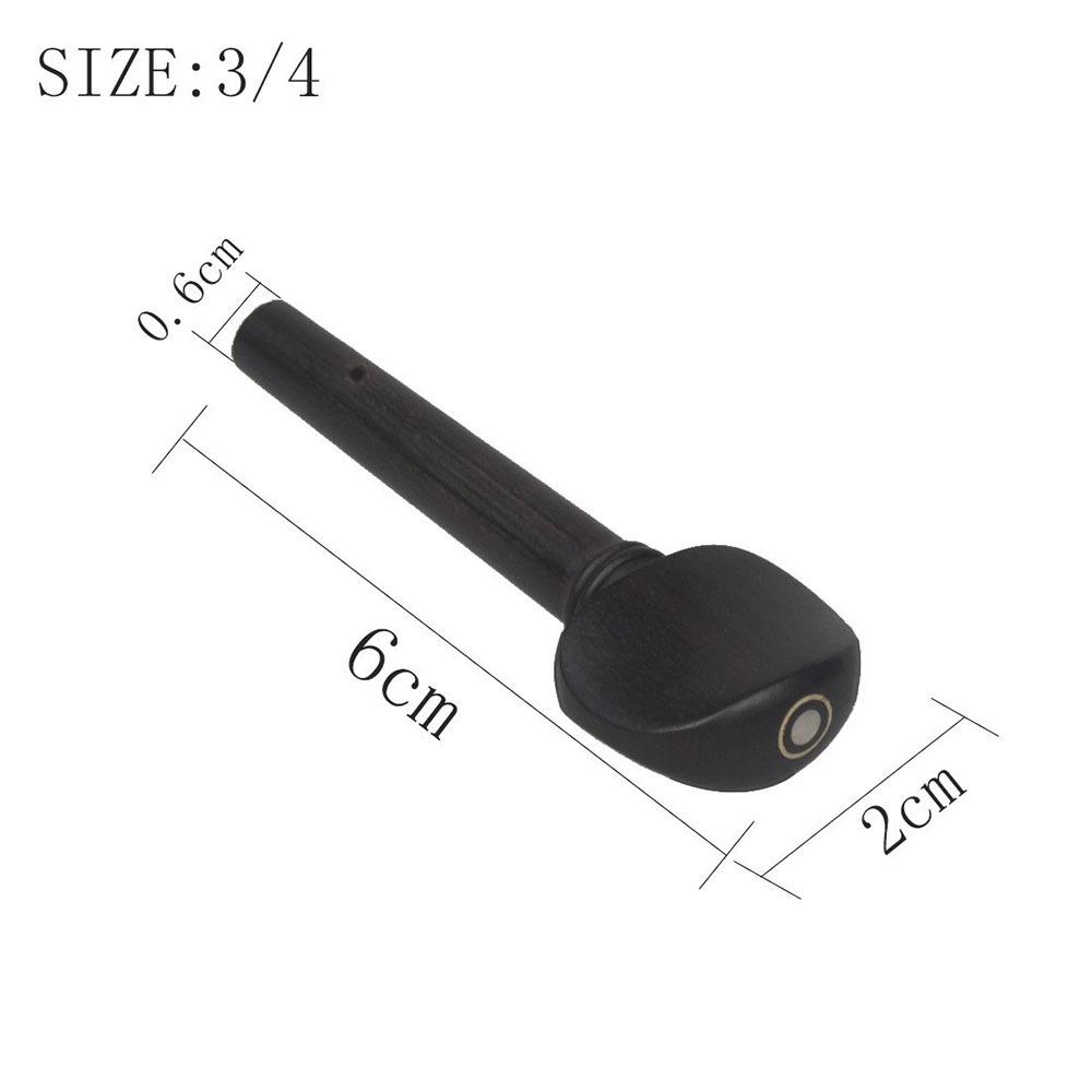 4Pcs Ebony Violin Pegs 5 Different Sizes Violin String Tuners High Quality Violin Tuning Pegs